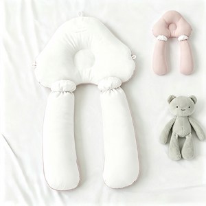 October Angel 아기바디필로우 신생아 아기 두상베개 죽부인 뒤집기방지쿠션 아기베개, 핑크