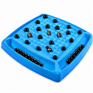 포유곳간 자석 구슬 체스 보드게임 마그네틱 체스 가족 보드게임 두뇌게임 집중력 게임 휴대용 파티게임, 1개, 체스판+자석구슬50개