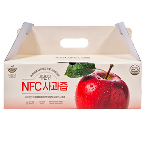 물한방울없이 국내산 통째로갈아만든 복온담 100% NFC 착즙 국내산 생 사과즙 100ml 30포, 30개