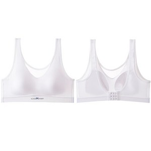 애보 편안한 브이핏 인견+면 혼방 2 3단계 후크형 주니어 성장기 브라 2종 세트