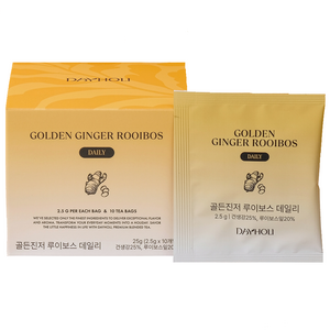 [데이홀리_생분해필터] 호박 유자 루이보스 생강 골든진저루이보스데일리, 1개, 10개입, 2.5g
