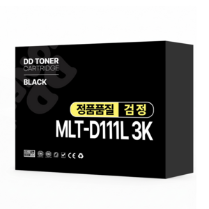 디디토너 MLT-D111S D111L 특대용량 재생 호환 토너 SL-M2027 SL-M2077F SL-M2078F, 검정, 1개