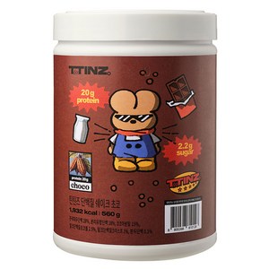 틴틴즈 단백질 쉐이크 저당 프로틴 초코맛, 1개, 560g