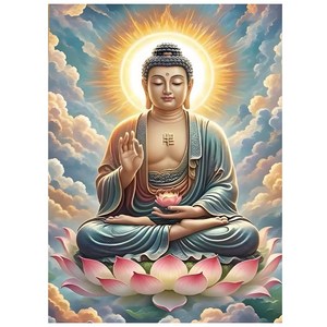 호우맘 액자 캔버스형 보석십자수 DIY 키트 40 x 50 cm, 1개, HM-129 석가모니