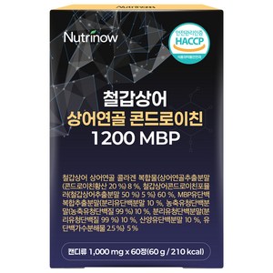 뉴트리나우 철갑상어 연골 콘드로이친 1200 MBP 6형 C6S 식약청 인증 HACCP, 1개, 60회분
