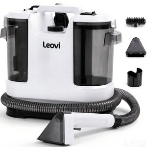 Leovi 600W 프리미엄 딥클리닝 17KPA 고성능 패브릭 청소기 가정용 카페트 침구 쇼파 습식청소기, 화이트, V6-E
