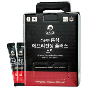 6년근 홍삼 에브리진생 플러스 스틱 (10g x 100포), 1박스, 1000g