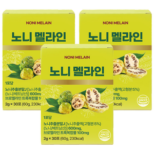 노니추출분말 노니멜라인 브로멜라인 트룩복합물 고함량 분해효소 붓기제거 염증다이어트, 60g, 3박스