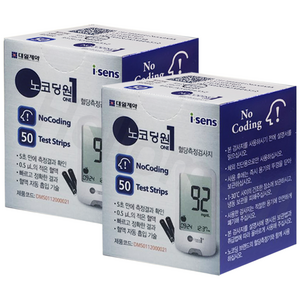 아이센스 노코딩원 혈당측정검사지, 2박스, 50매입