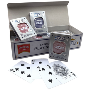 2번모델 JJ점보홀덤카드 홀덤엠보카드 (JJ JUMBO) JJ팩토리, 12팩, 1다즌(레드6개블루6개)