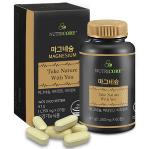 뉴트리코어 마그네슘, 60정, 81g, 1개