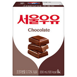 서울우유 초코 우유, 200ml, 96개