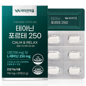비타민마을 테아닌 포르테 250 21g, 1개, 30정