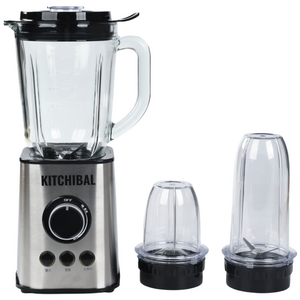 KITCHIBAL 유리 믹서기 1.5L 대용량 얼음 분쇄 가정용 블렌더 휴대용컵 분쇄컵 포함 다기능, TB003-3