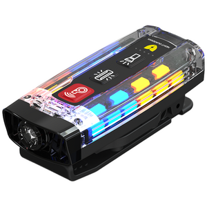 나이트가디언W04 전자호루라기 호각 휘슬 호신용 경보기 LED 랜턴 안전등 경찰, 1개, 적색_청색