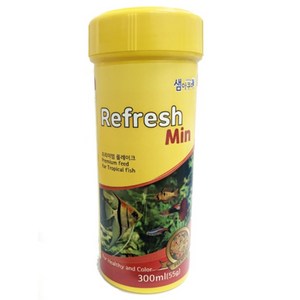 샘아쿠아 리프레쉬 민 열대어 사료, 300ml, 1개