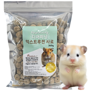 디어미닝 햄스터 이갈이 사료 익스트루전, 300g, 1개