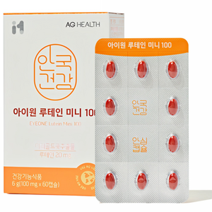 안국건강 아이원 루테인 미니 100, 60정, 6g, 1박스