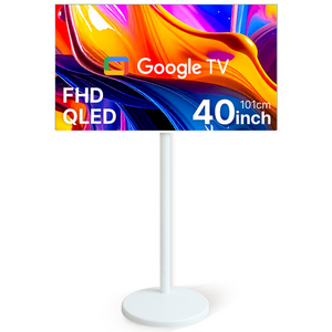무빙큐빅스 스마트 40인치 FHD QLED 화이트에디션 삼탠바이미 셋트 이동식 tv 거치대 삼텐바이미 스탠바이미 중소바이미, 101cm(40인치), GTNB401FHDQ11, 스탠드형, 고객직접설치