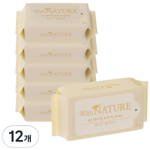 위드네이쳐 포켓 쏙 미니 물티슈 본품, 12개, 9매, 50g