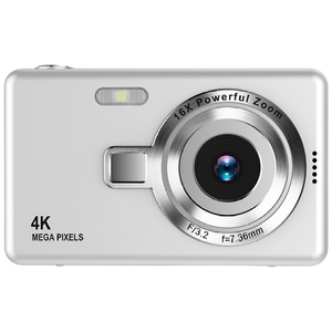 Selara 빈티지 디지털카메라 카메라 CCD 고화질 여행용컴팩트카메라, GD--실버