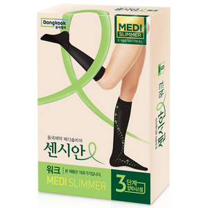 센시안 워크 동국제약 의료기기 압박 반스타킹 블랙, 1개, 종아리/무릎형