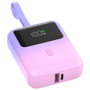 VergHatia 고속충전 보조배터리 10000mAh 22.5W 미니 C타입 일체형 보조배터리 기내반입, 그라데이션, H9