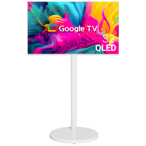 무빙큐빅스 스마트 32인치 FHD QLED 삼탠바이미 화이트에디션 스탠딩 이동식 TV 삼텐바이미 중소바이미, 방문설치, 스탠드형, GTCX320QFHD, 81cm/32인치