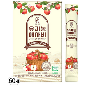 물 한방울넣지 않은 자연비책 유기농 애사비 스틱, 60개, 15g