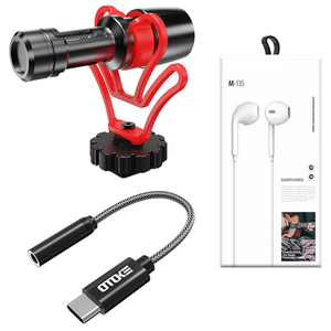 지향성 콘덴서 마이크 C타입 스마트폰 젠더 이어폰 세트 CAM50 PLUS