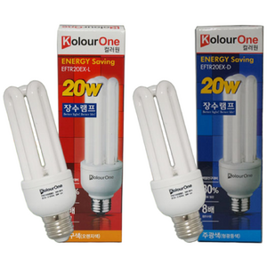 장수램프 삼파장 EL 20W E26 주광색 전구색, 1개