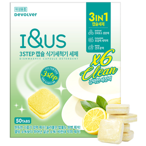 아이앤어스 3스텝 캡슐 식기세척기 타블렛 세제 50p, 500g, 1개