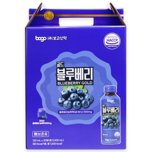 보고 골드 블루베리 음료 데일리 항산화 케어 선물용, 60개, 120ml