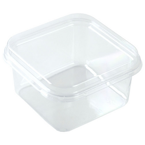 투명 정사각 티라미수 용기 400ml 보틀케이크 케이스, 50개
