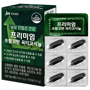 JW중외제약 프리미엄 쏘팔코펜 쏘팔메토 옥타코사놀, 30정, 1개