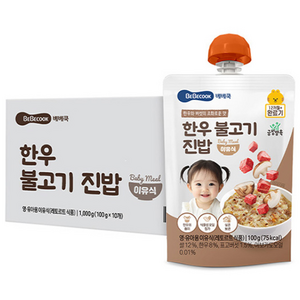베베쿡 실온이유식 완료기 한우 불고기 진밥, 한우불고기, 100g, 1박스