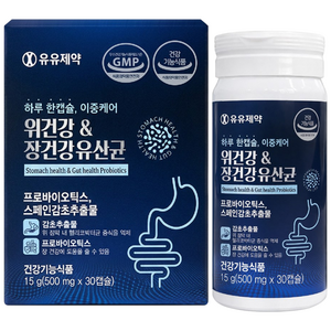 유유제약 (정품) 위 건강 엔 장건강 유산균 프로바이오틱스 건강기능식품 캡슐 정, 1개, 30정