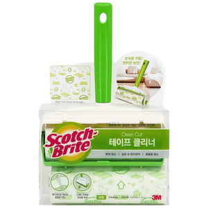 3M 스카치브라이트 테이프클리너 본체 대형 핸들 팩 + 리필2개입, 1세트