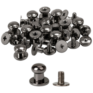 가죽공예 부자재 나사가 포함된 솔트레지 6mm 8mm 30개, 1세트, 6mm 흑니켈