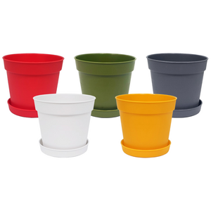 담따 비비드 플라스틱화분 받침세트 마이플랜트, 화이트