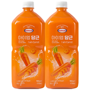 100% NFC 착즙 보넬드 아이엠 당근 주스 즙, 1L, 2개