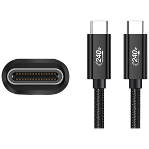 C to C타입 초 고속 충전케이블 240W, 2개, 블랙, 50cm