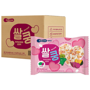 베베쿡 쌀쿵 쌀과자, 자색고구마와 단호박, 15g, 10개