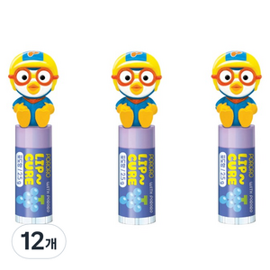 케이엠제약 뽀로로 피규어 립밤, 포도향, 12개, 2.5g