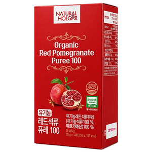 네츄럴올가 통째로 갈아만든 유기농 레드석류 퓨레100, 25g, 14개