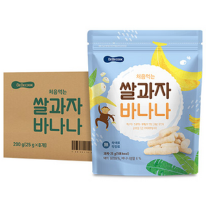 베베쿡 처음먹는 쌀과자, 25g, 8개, 바나나