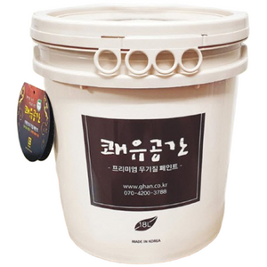 화이트색 슈퍼 황토방 벽지 페인트 18리터 쾌유공간 도구세트(대) 포함, 1개