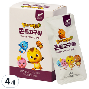 리틀스푼 엄마까투리 쫀득고구마 10p, 200g, 4개