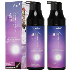 율고 자연을 담은 시간 순한 새치 염색샴푸 흑갈색, 2개, 200ml