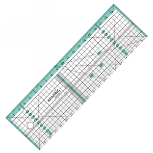 KEARING 금속날 아크릴 퀼팅자 논슬립 커팅자 두께 3mm, KPR2006-S (20CM), 1개